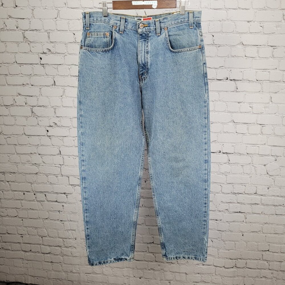 VTG Big Ring Denim Arizona Jeans Blue 100% Cotton Loose Fit Ring Spun Size 34x30